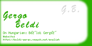 gergo beldi business card